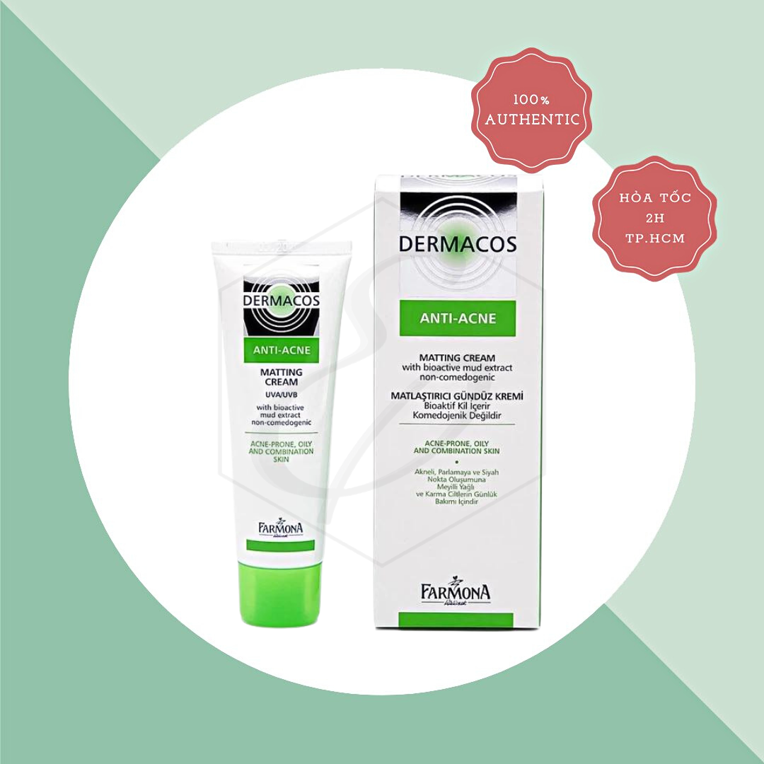 Kem dưỡng Giảm Bóng Nhờn Ngừa Mụn Farmona Dermacos Anti Acne Matting Cream - 50ml